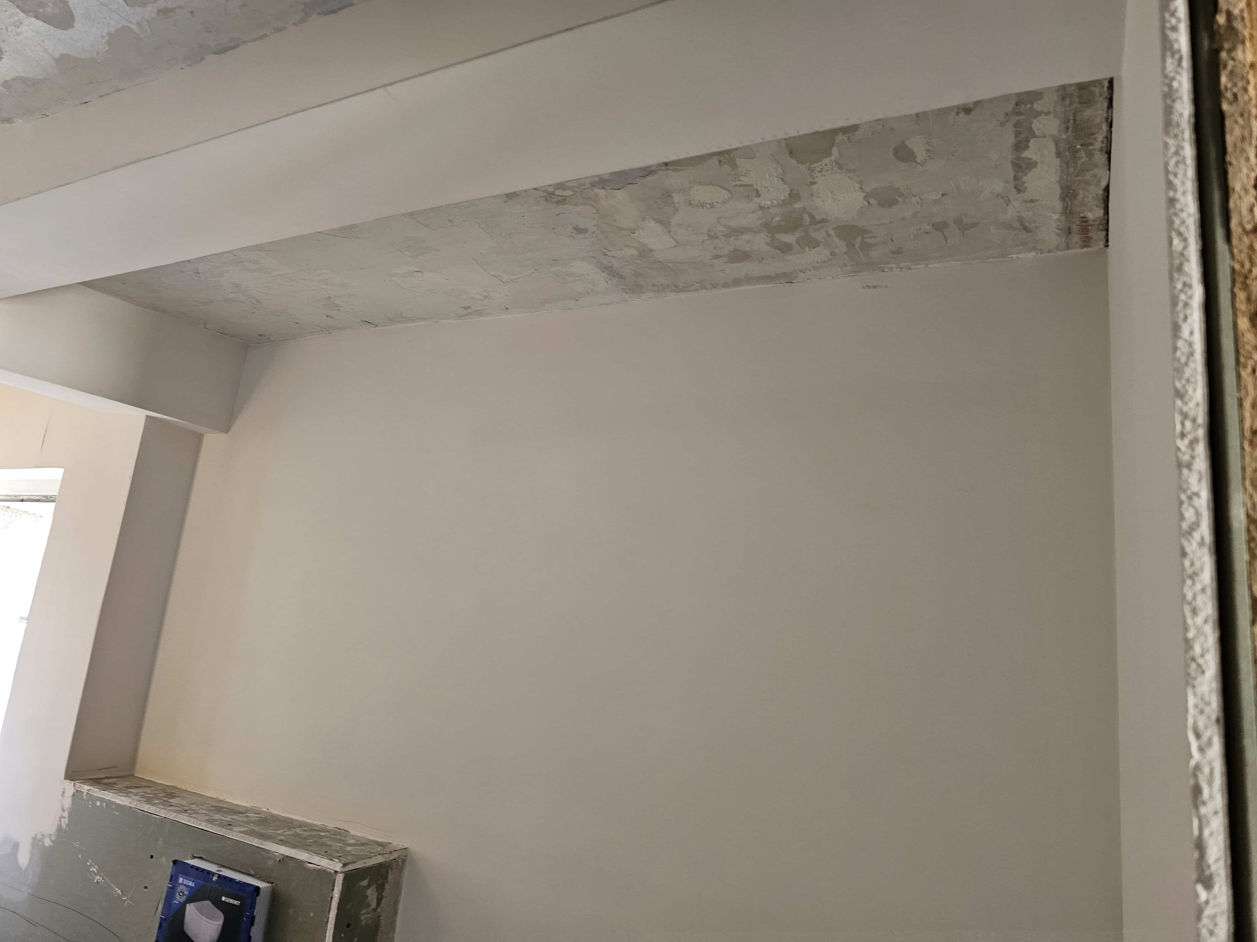 fertig verspachtelte Wand von Guido Breitbach.